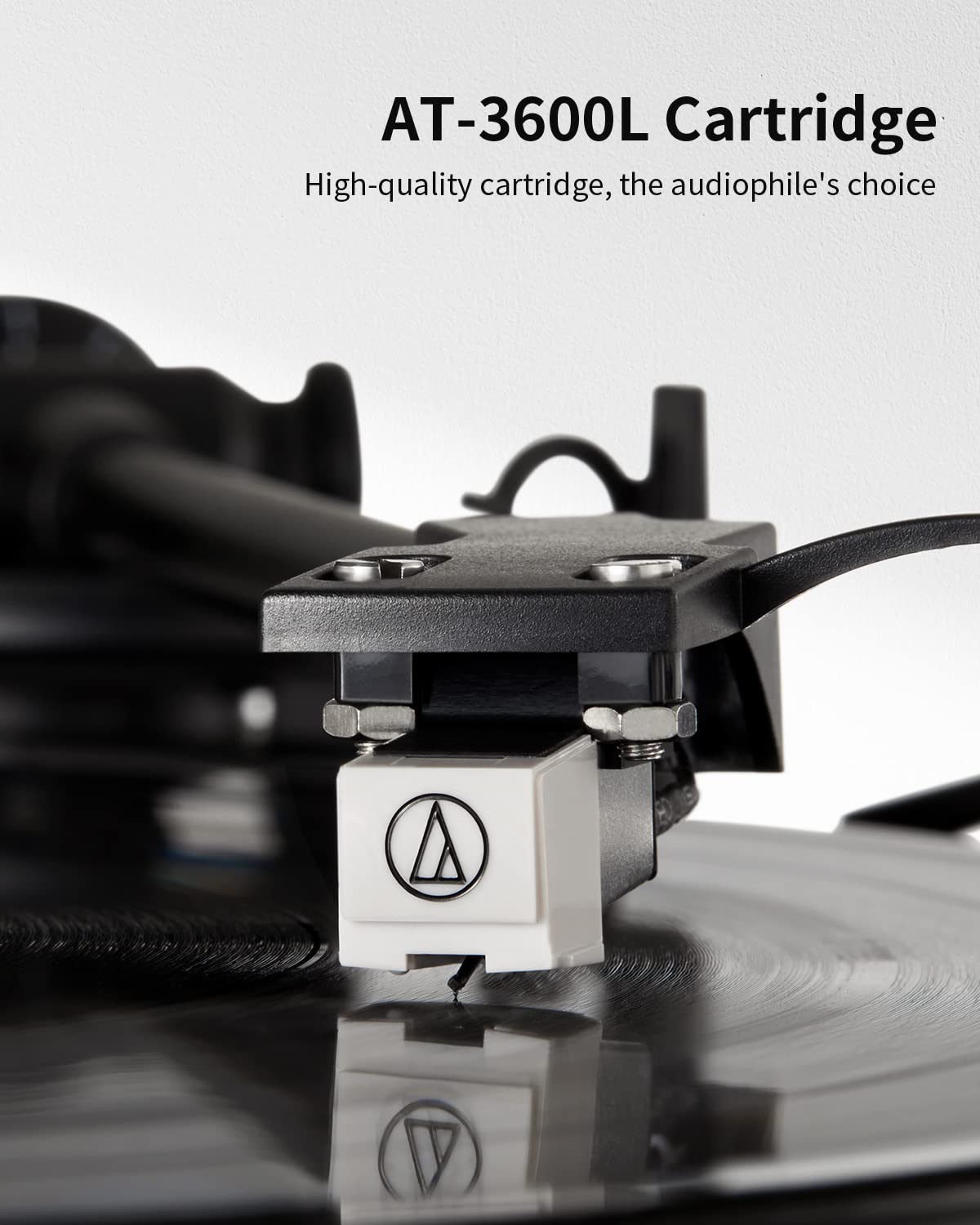 ANGELS HORN Vinyl Record Player, Bluetooth Turntable with Built in Speakers Phono Preamp, High Fidelity Turntables for Vinyl Records with Magnetic