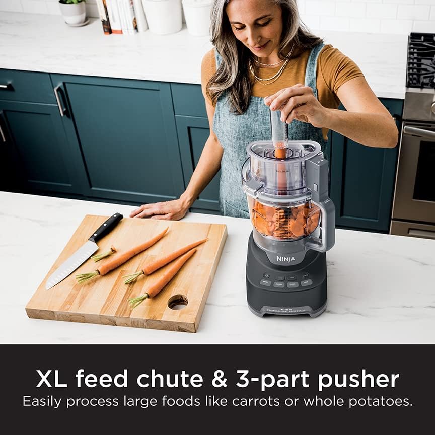 Ninja NF705BRN Professional XL Food Processor, Storage Box, 1200 Peak-Watts, 4-in-1, Chopping, Slicing/Shredding, Purees, Dough, 12-Cup Processor
