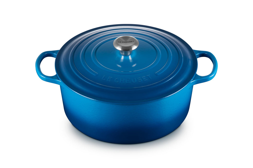 Le Creuset Enameled Cast Iron Signature Round Dutch Oven, 7.25 qt., Caribbean