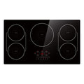 30 Inch Induction Cooktop 4 Burners, Flat Glass Top Electric Stove Hob with Bridge-SYNC, 3 Preset Modes Booster, Timer, Pause, Child Lock, Drop in