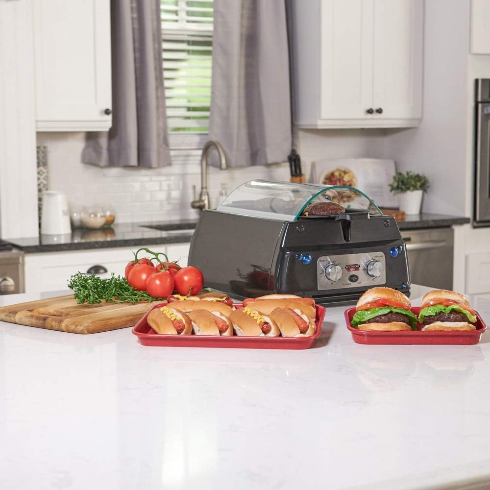Kitchen Chef Indoor Smokeless Rotisserie Grill C Large Capacity C Multi Functional C Stainless Steel Construction C Auto Shut Off C Flameless