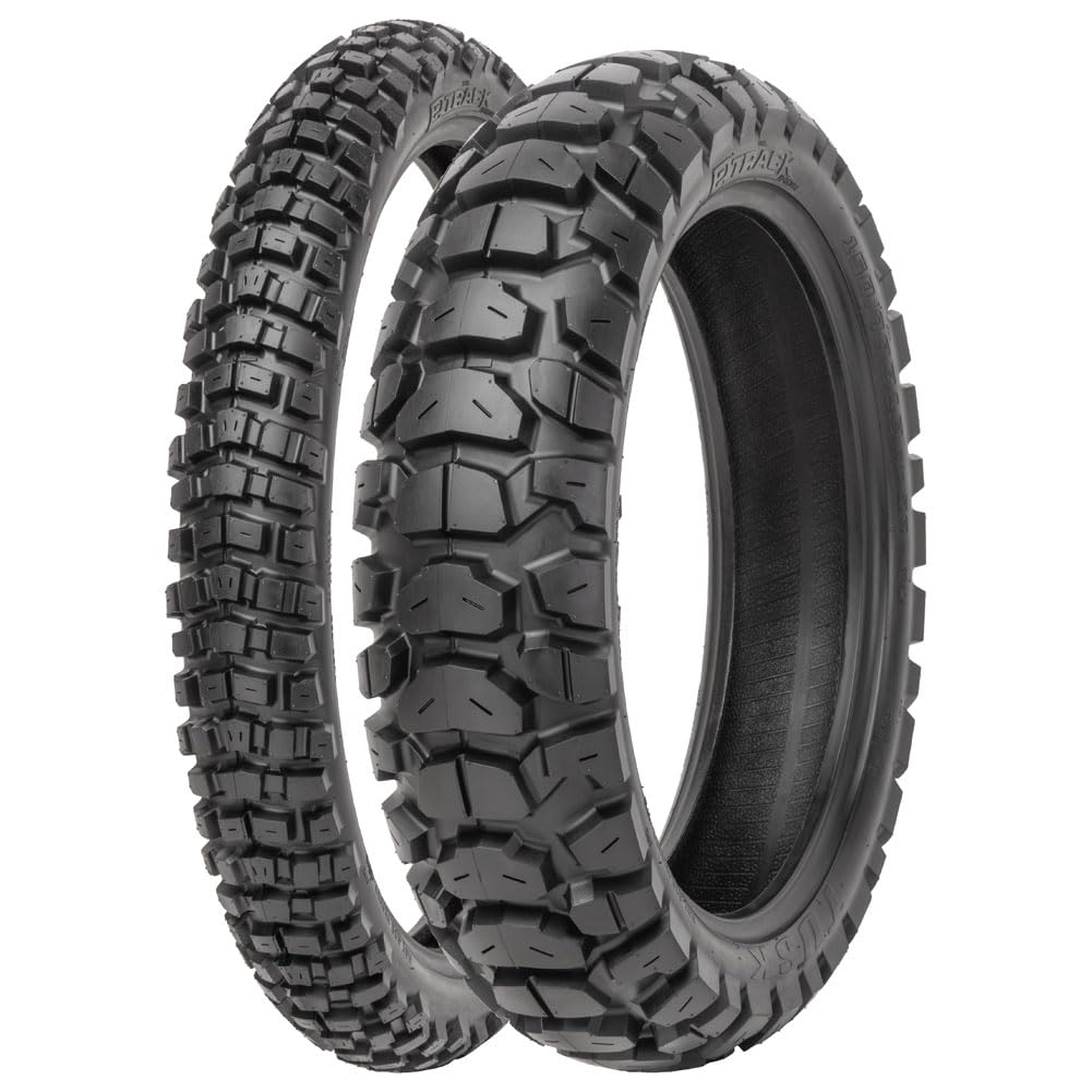 Tusk 2Track Adventure Motorcycle Tire Set ¨C 90/90-21 Front & 130/80-17 Rear ¨C Dual-Sport Off-Road Tires