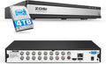 ZOSI 1080P H.265+ 16 Channel Video Security DVR Recorder with AI Human/Vehicle Detection,16CH Hybrid 4-in-1 CCTV DVR with 4TB HDD for Home