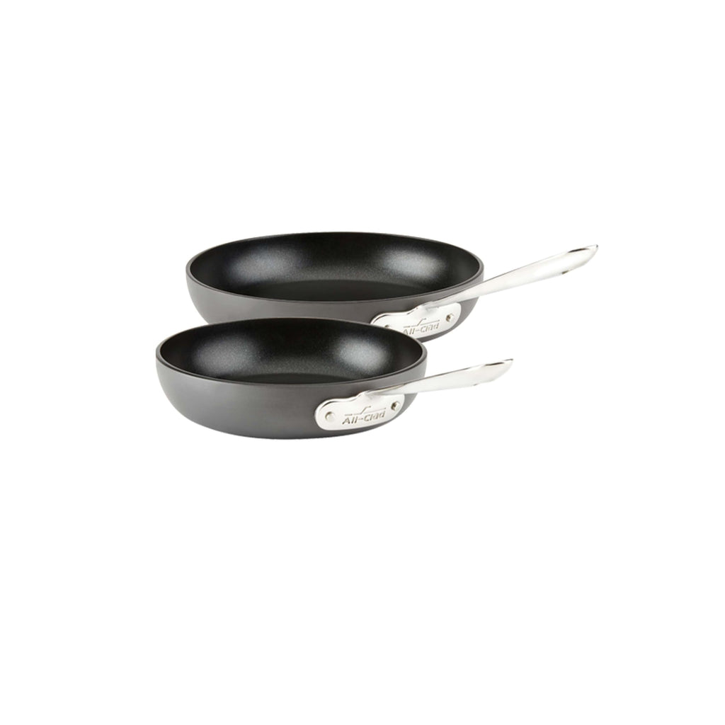 All-Clad HA1 Hard Anodized Nonstick Pots and Pans Set Non Stick Cookware Sets, Oven Broiler Safe 500F, Black