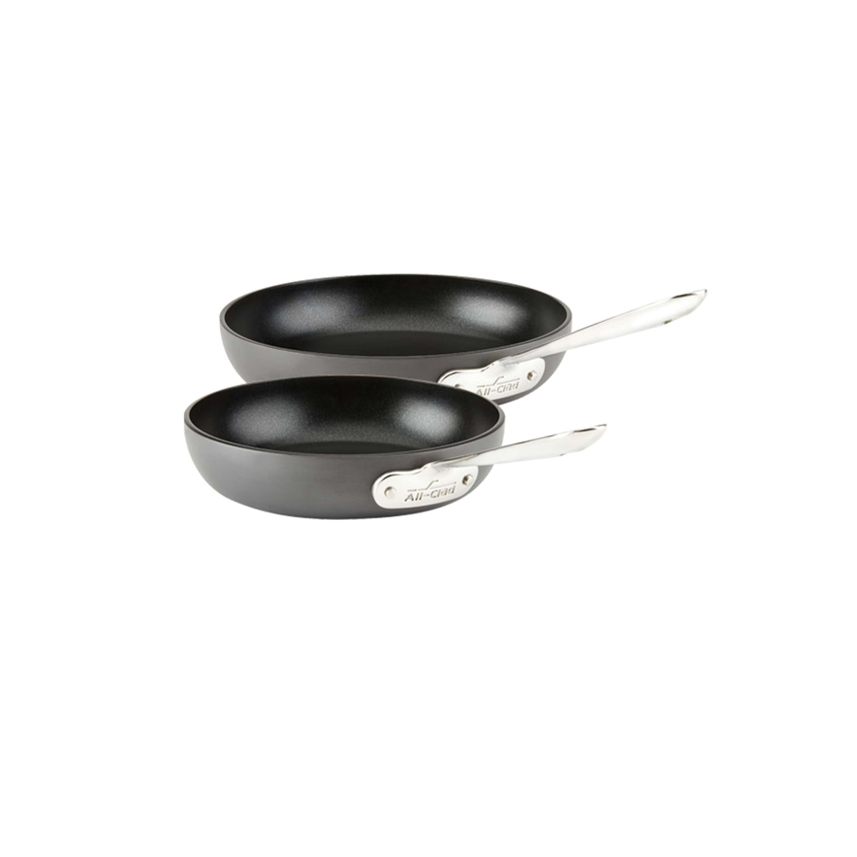 All-Clad HA1 Hard Anodized Nonstick Pots and Pans Set Non Stick Cookware Sets, Oven Broiler Safe 500F, Black