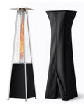 Pyramid Patio Heater, 48000 BTU Fast Heating Outdoor Heater for Large Spaces with Wheels & Weatherproof Cover, Triple Protection System for