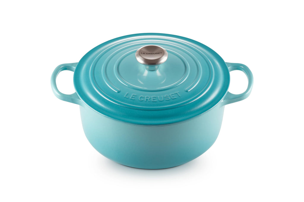 Le Creuset Enameled Cast Iron Signature Round Dutch Oven, 7.25 qt., Caribbean
