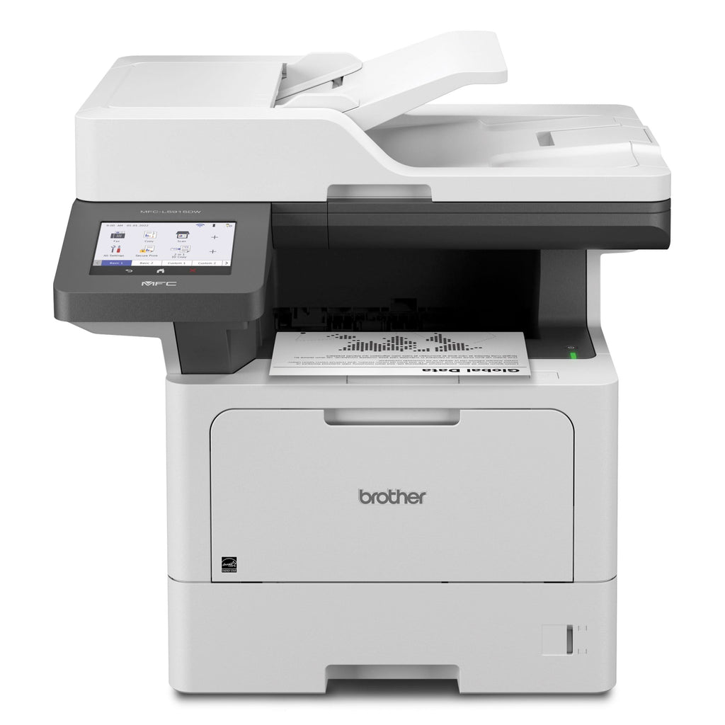 Brother Professional Laser Printer All-in-One with Scanner and Copier, High-Speed 50 ppm Monochrome Printing, Wireless Network Ready, Dual-Band WiFi