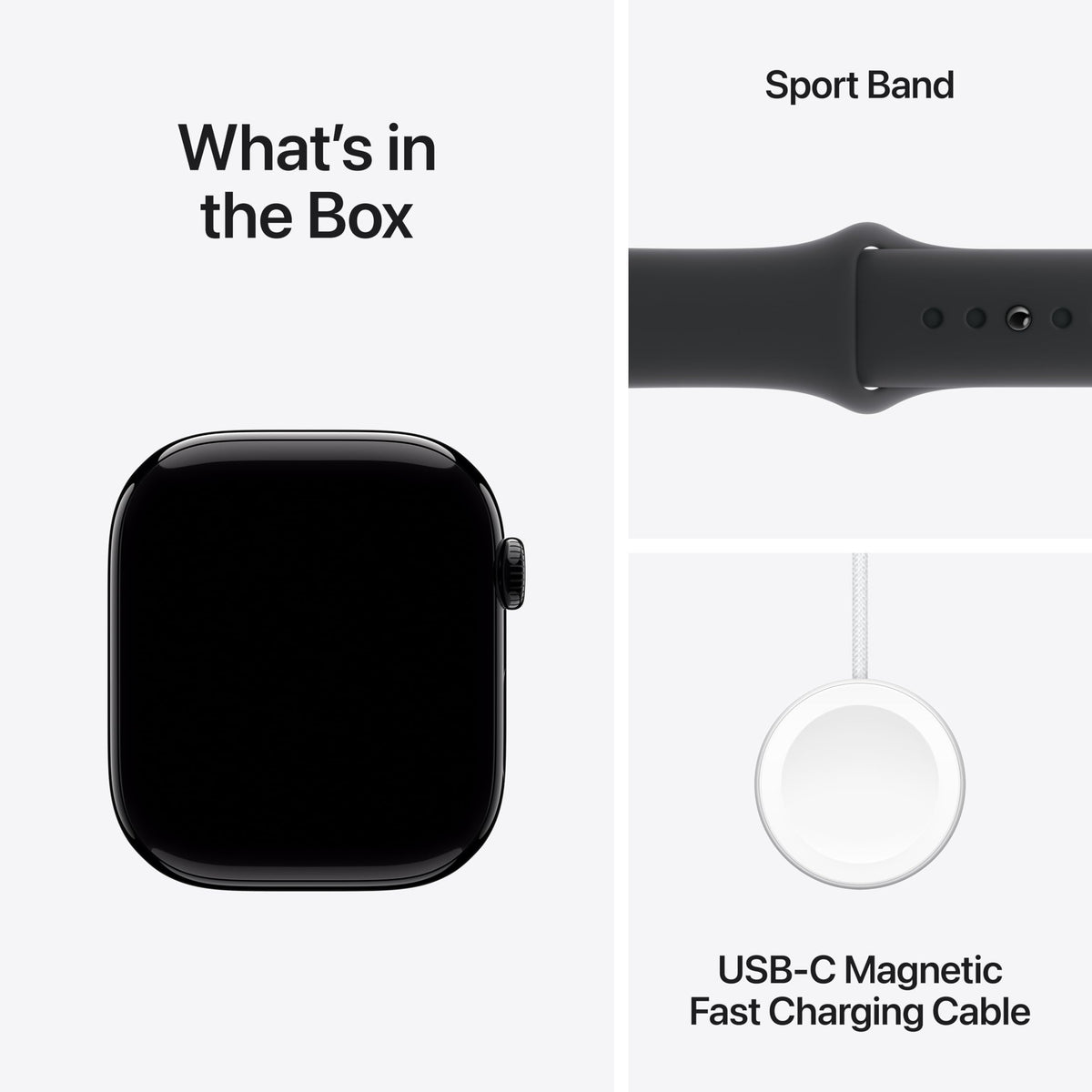 Apple Watch Series 10 [GPS 46mm case] Smartwatch with Jet Black Aluminum Case with Black Sport Band - M/L. Fitness Tracker, ECG App, Always-On Retina