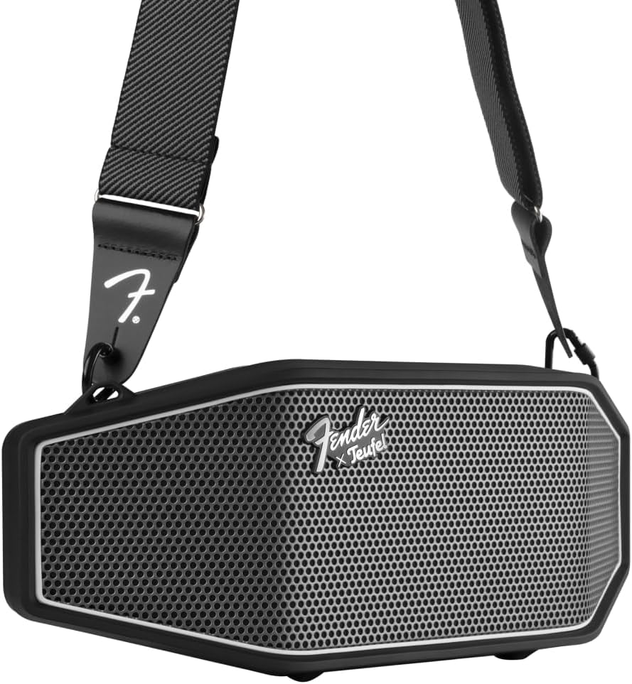 Fender x Teufel ROCKSTER CROSS Portable Wireless Bluetooth Speaker C Rugged, Waterproof, 16 Hours of Battery, Powerful Stereo Sound, Subwoofer, Built
