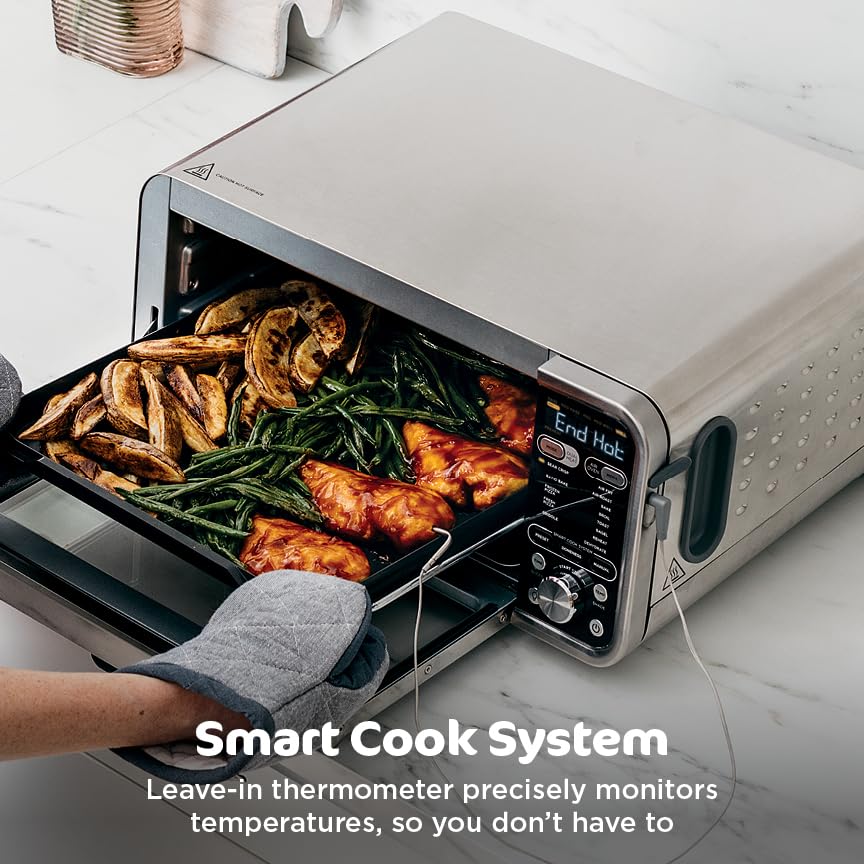 Ninja SP201 Digital Air Fry Pro Countertop 8-in-1 Oven with Extended Height, XL Capacity, Flip Up & Away Capability for Storage Space, with Air Fry