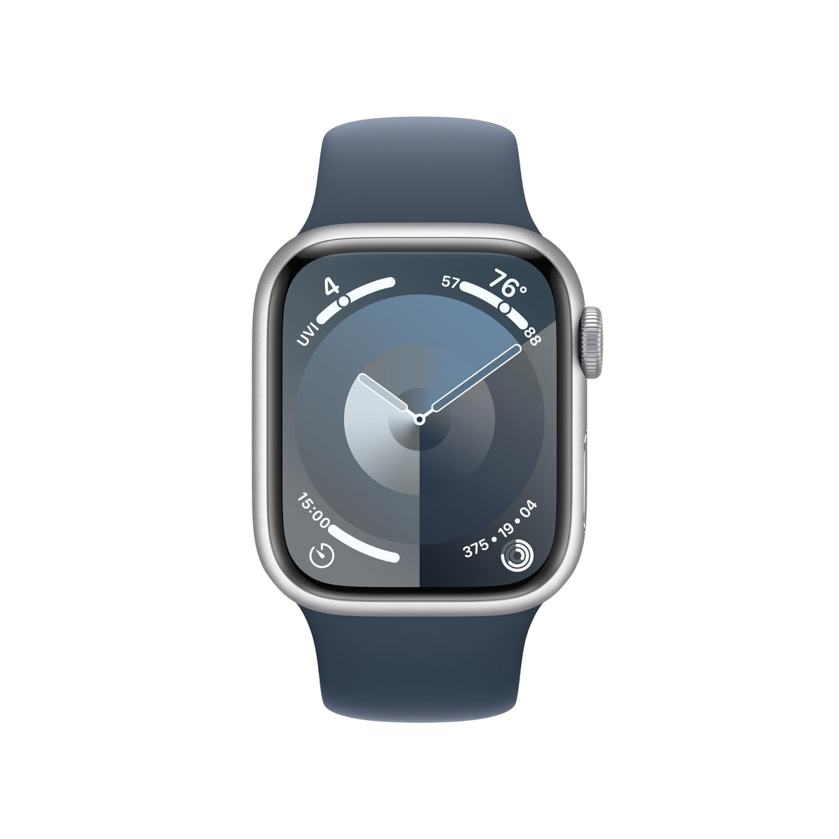 Apple Watch Series 9 [GPS 45mm] Midnight Aluminum Case with Midnight Sport Band M/L (Renewed)