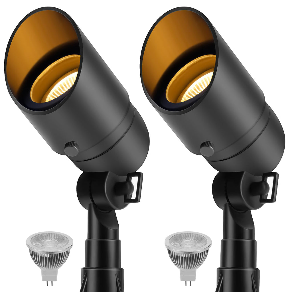 Gardencoin Low Voltage Landscape Spotlight, 12V LED Outdoor Landscape Lighting, Landscape Spot Lights Wired for Garden and Yard, Aluminum Up Lighting
