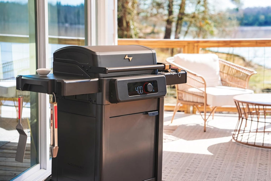 Current Model G Griddle, Smart Electric Outdoor Flat Top BBQ Grill with 200F to 600F Range for Searing & Roasting, Digital Precision, Apartment