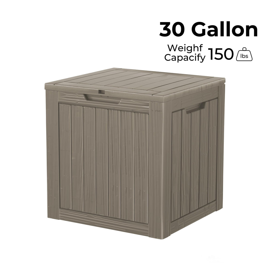 Mersco 320 Gallon Double-Wall Resin Deck Box - Lockable Waterproof Outdoor Storage Box, 1000lbs Capacity & Doubles as Seating for Patio Furniture