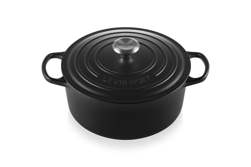 Le Creuset Enameled Cast Iron Signature Round Dutch Oven, 7.25 qt., Licorice