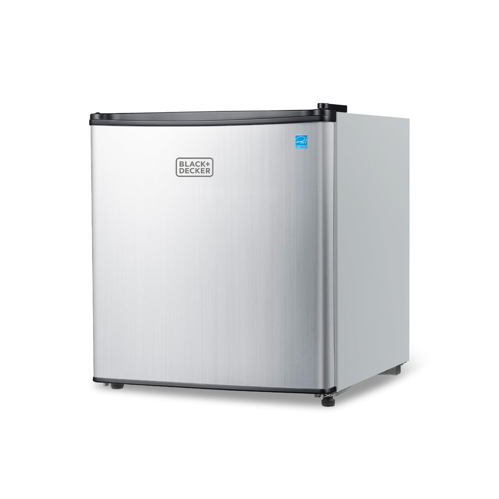 BLACK+DECKER 1.7 Cu. Ft. Compact Refrigerator, ENERGY STAR Certified, Single Door Mini Fridge with Chiller Compartment, Personal Fridge for Home or