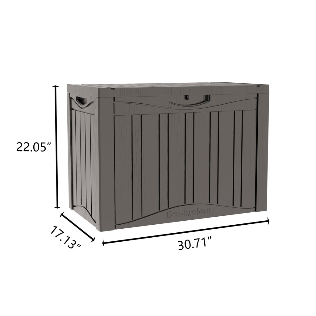 Mersco 320 Gallon Double-Wall Resin Deck Box - Lockable Waterproof Outdoor Storage Box, 1000lbs Capacity & Doubles as Seating for Patio Furniture