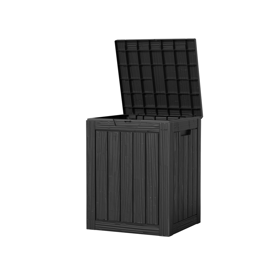 Mersco 320 Gallon Double-Wall Resin Deck Box - Lockable Waterproof Outdoor Storage Box, 1000lbs Capacity & Doubles as Seating for Patio Furniture