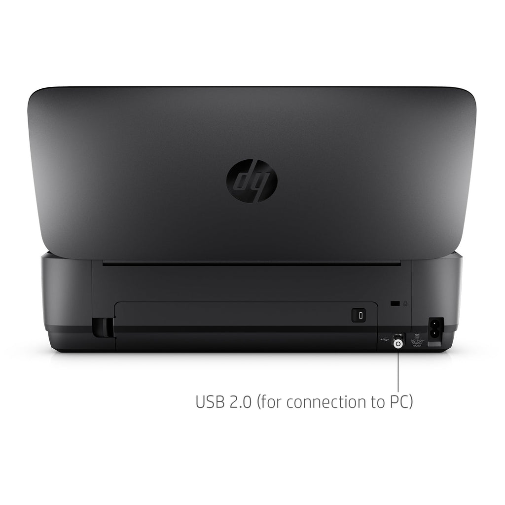 HP OfficeJet 250 Wireless Mobile Printer, Scanner, Copier - Black, Battery Included (CZ992A)