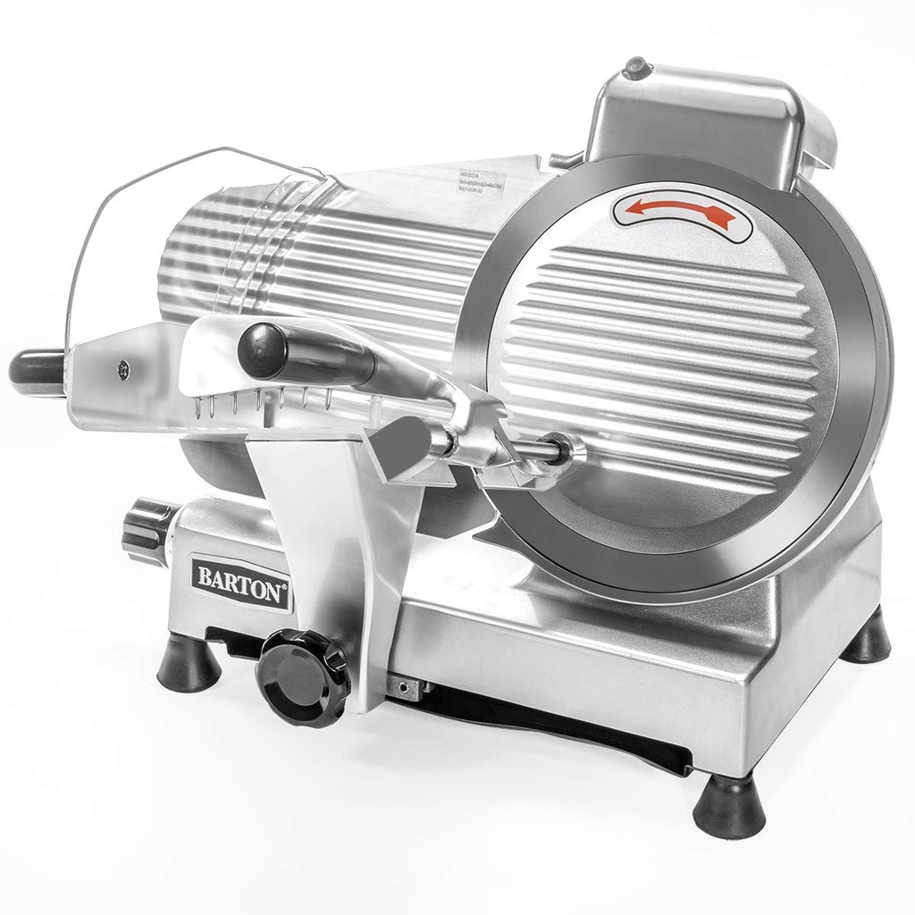 Barton Commercial Meat Slicer w/10" Blade Semi-Auto Stainless Steel Electric Food Cutter Machine Home Cheese Bread Deli Vegetable Potato