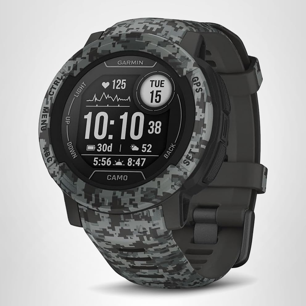 Garmin Instinct 2 Solar, Smaller-Sized Rugged Outdoor Watch with GPS, with Solar Charging Capabilities, Built for All Elements, Multi-GNSS Support