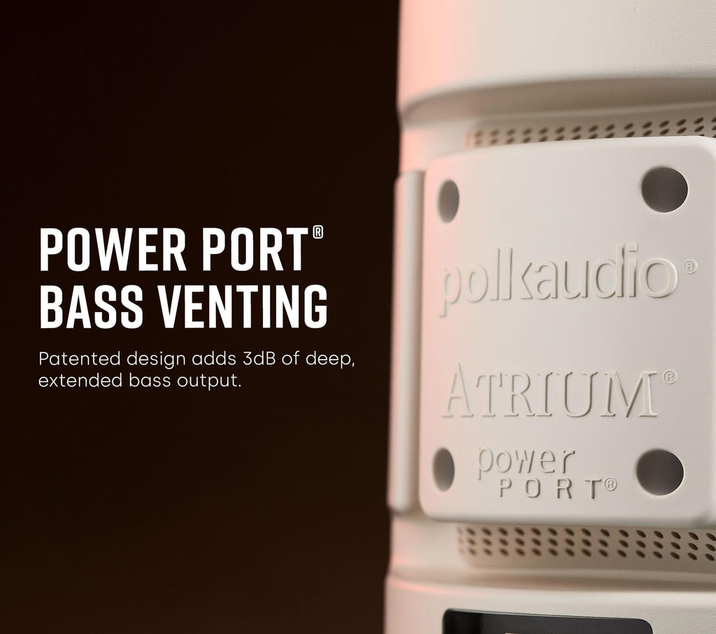 Polk Audio Atrium 4 Weatherproof Outdoor Speakers with Powerful Bass (Pair, Black), All-Weather Durability, Broad Sound Coverage, Speed-Lock Mounting