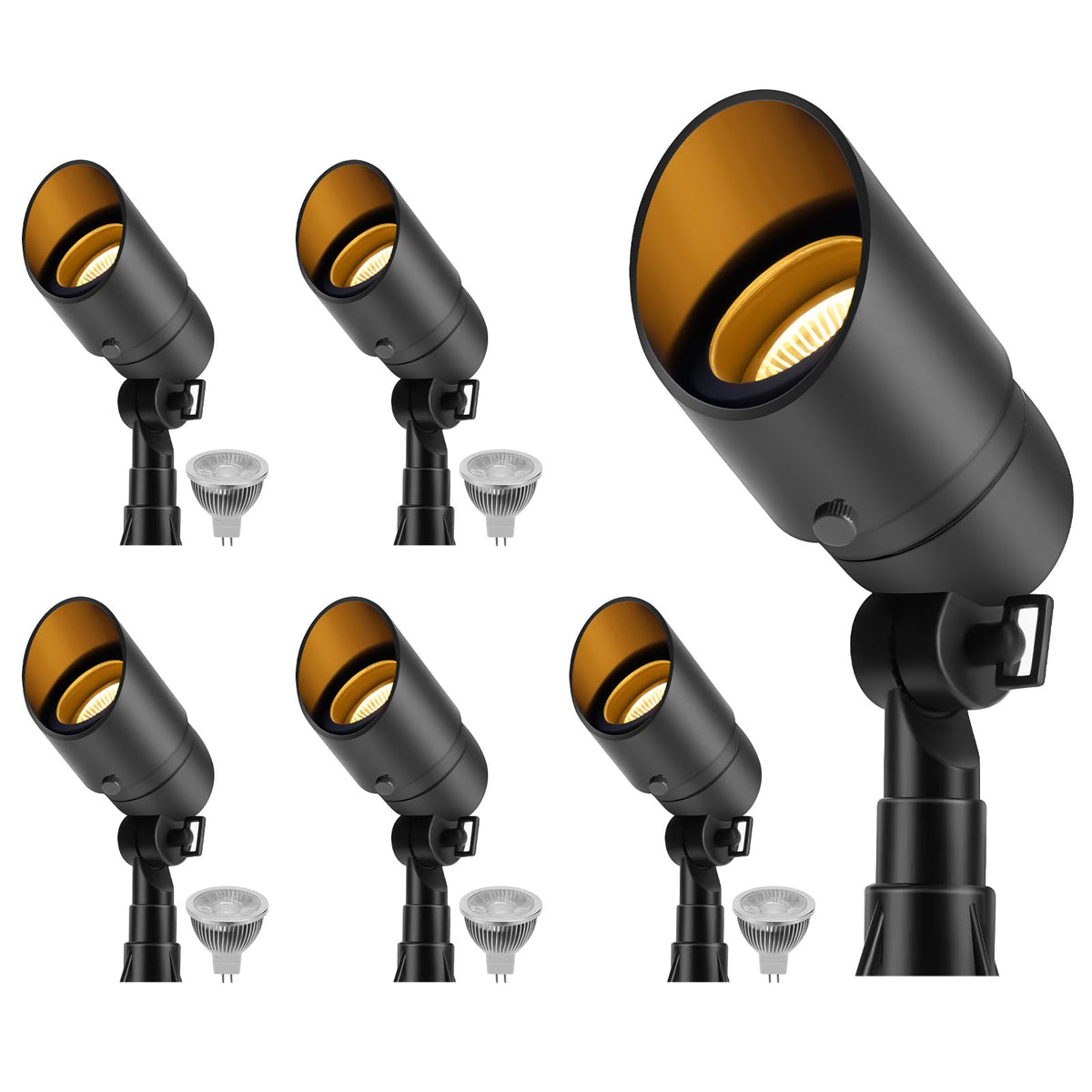 Gardencoin Low Voltage Landscape Spotlight, 12V LED Outdoor Landscape Lighting, Landscape Spot Lights Wired for Garden and Yard, Aluminum Up Lighting
