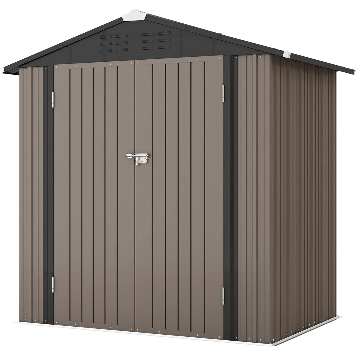 Patiowell 10 x 12 FT Metal Storage Shed for Outdoor, Steel Yard Shed with Design of Lockable Doors, Utility and Tool Storage for Garden, Backyard
