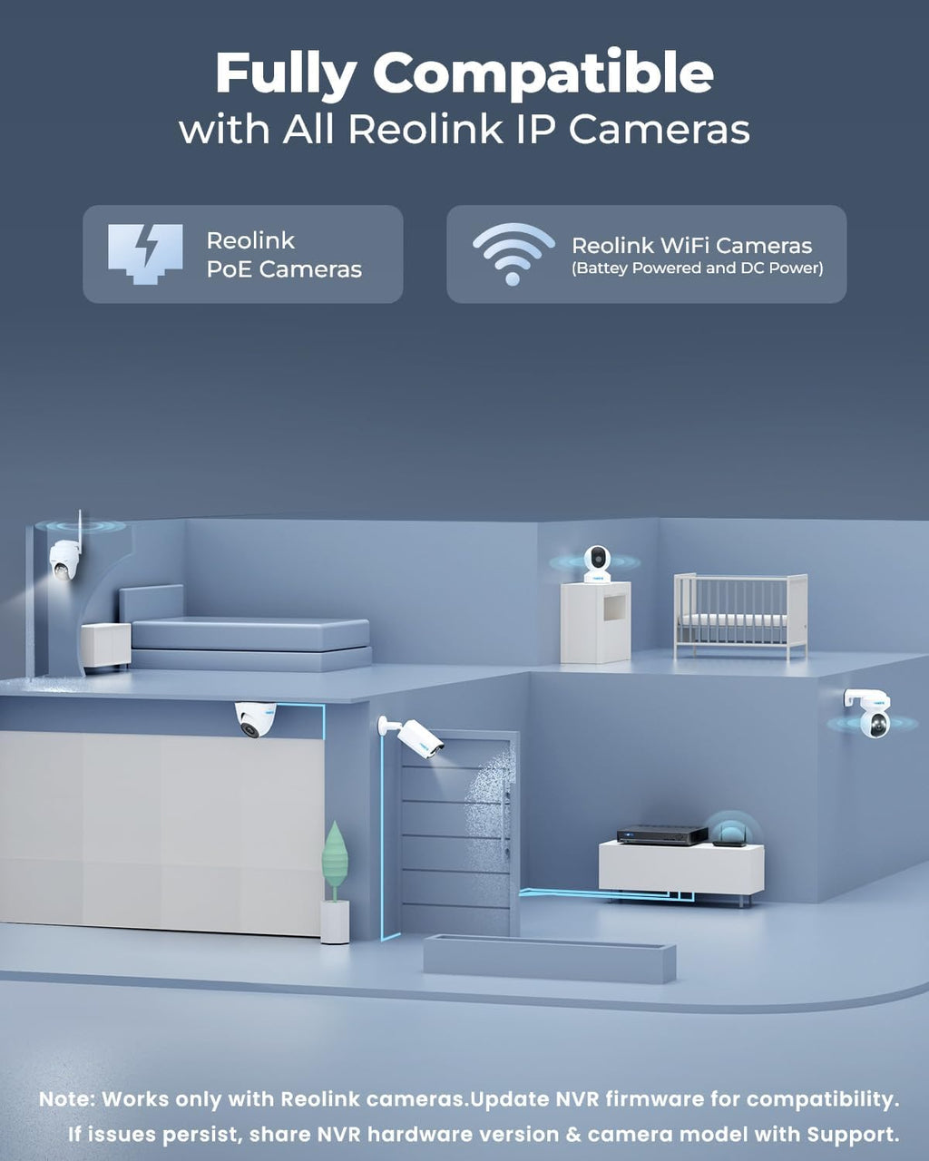 REOLINK Smart 5MP 8CH Home Security Camera System, 4pcs Wired PoE IP Cameras Outdoor with Person/Pet/Vehicle Detection, 4K 8CH NVR with 2TB HDD for