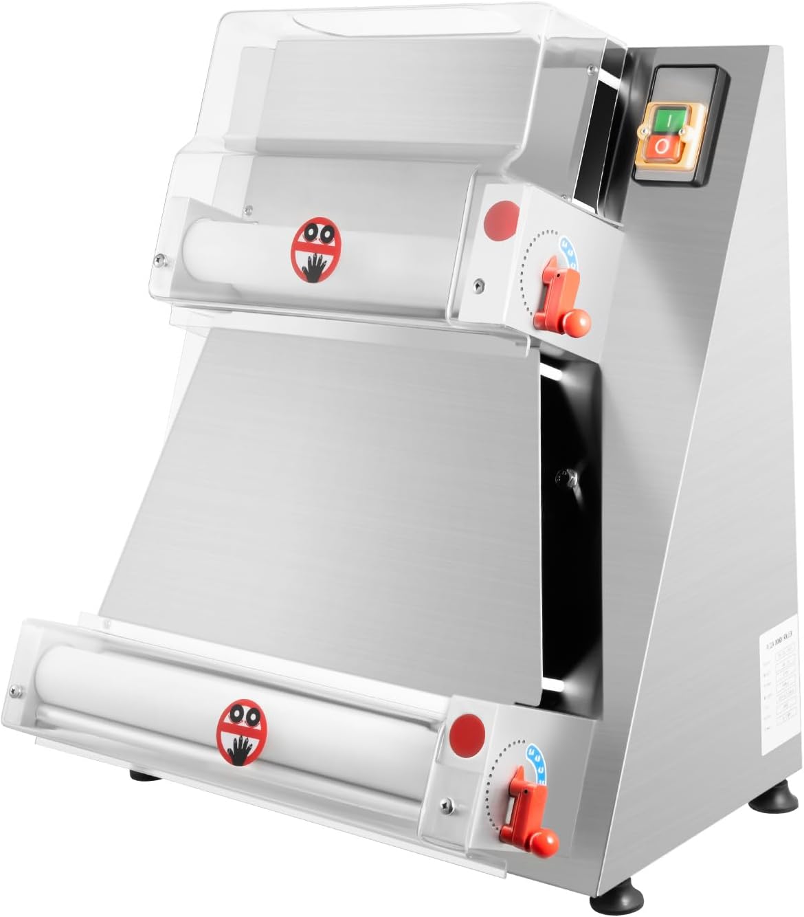 370W 110V Commercial Dough Roller Sheeter, Electric Pastry Press Making Machine, Pizza Press Pizza Thickness Adjustable Dough Machine for Bakeries