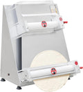370W 110V Commercial Dough Roller Sheeter, Electric Pastry Press Making Machine, Pizza Press Pizza Thickness Adjustable Dough Machine for Bakeries
