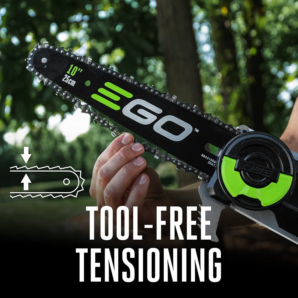 EGO Power+ Pole Saw, Cordless Electric Pole Saw for Tree Trimming with Telescopic LED Cut Line Indicator, Includes 56V 2.5Ah Battery and Charger
