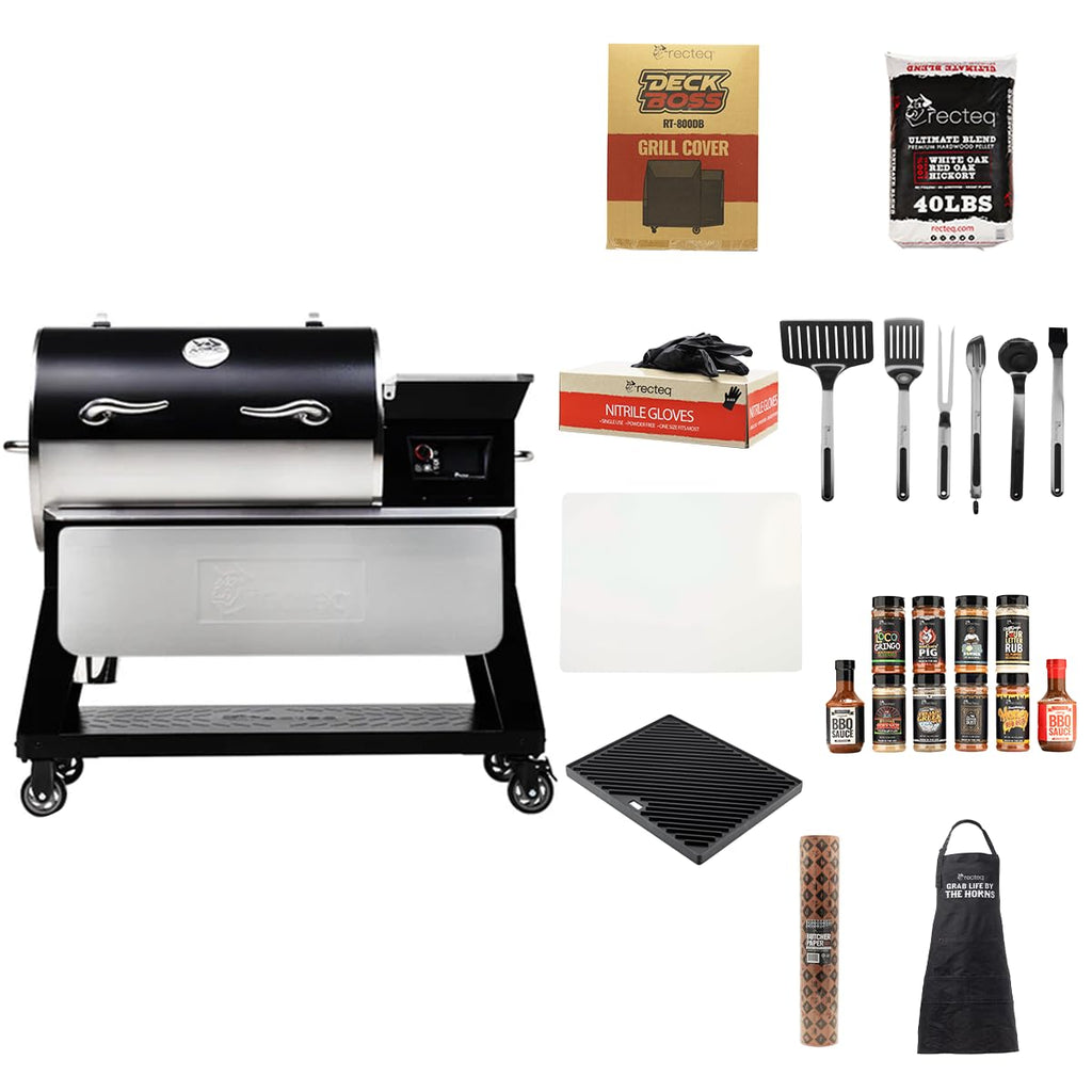 recteq Pellet Smoker Grill Deck Boss 800, Electric Pellet Smoker, Outdoor Grills & Smokers, Wi-Fi-Enabled BBQ Grill