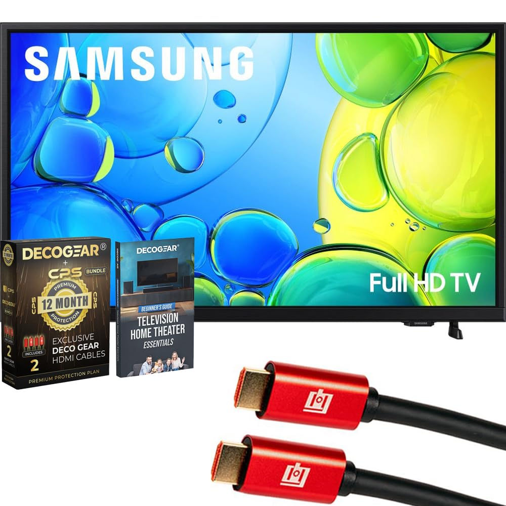Samsung UN40F6000FFXZA 40 inch 1080P FHD F6000F 4K Smart TV (2025) Bundle with Theater Essentials, 1 Year CPS Enhanced Protection Pack and Deco Gear