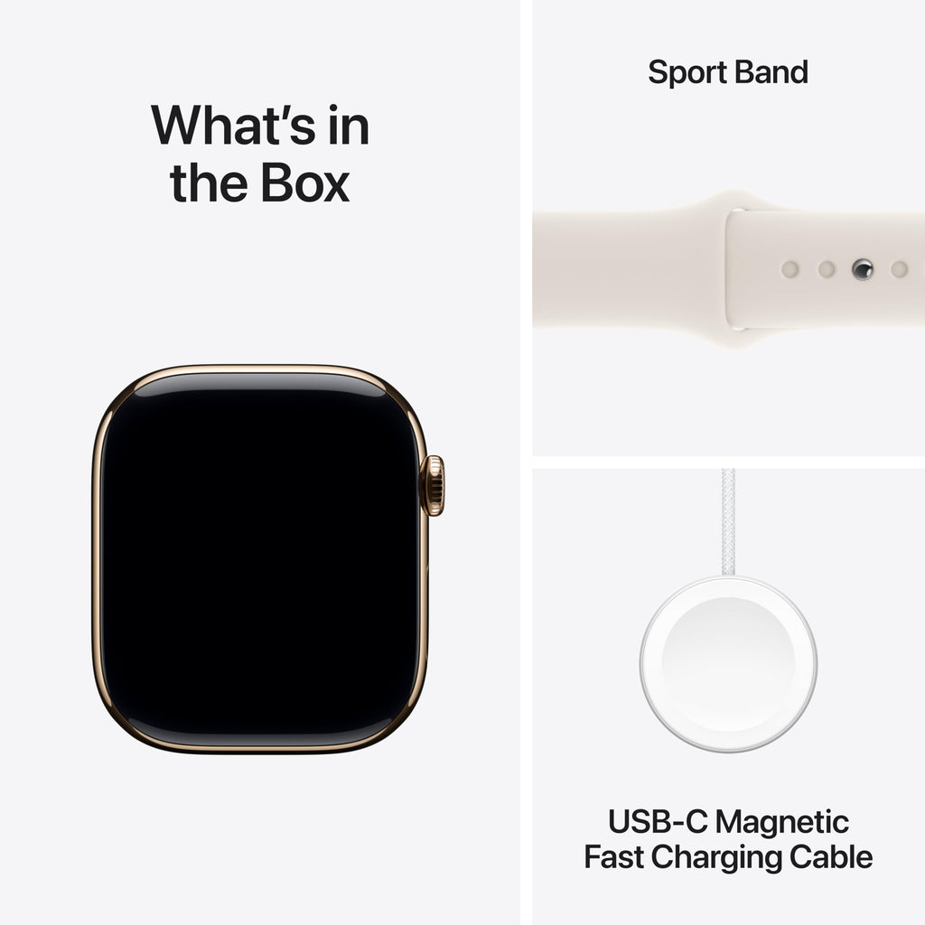Apple Watch Series 10 [GPS 46mm case] Smartwatch with Jet Black Aluminum Case with Black Sport Band - M/L. Fitness Tracker, ECG App, Always-On Retina