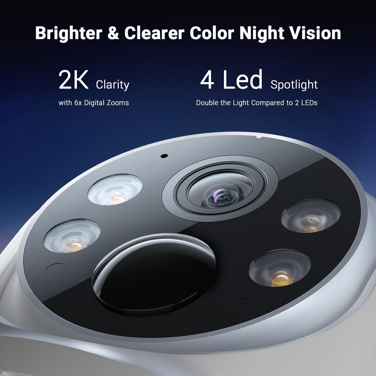 Security Cameras Wireless Outdoor Home System, 4 Camera Kit, No Subscription Fees, Solar Powered, Local Storage, 365-Day Battery Life, 360PTZ