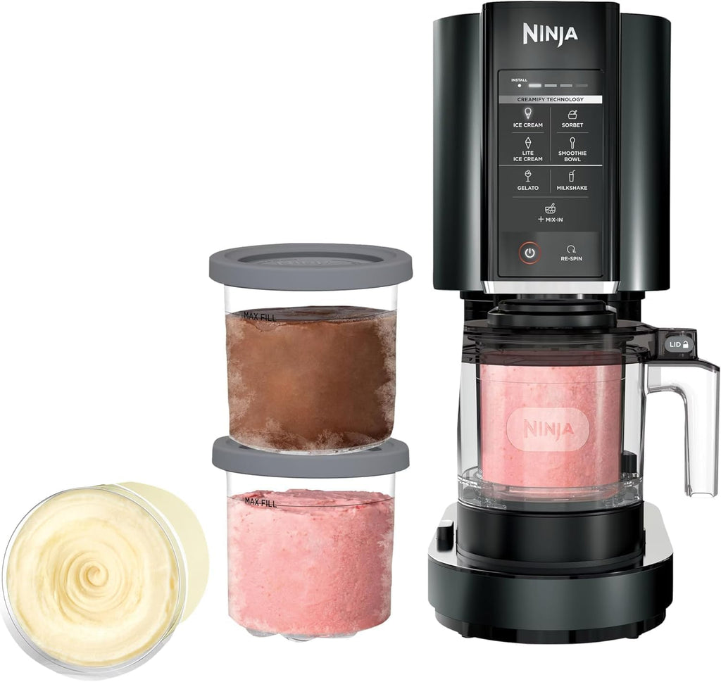 Ninja CREAMi Ice Cream & Sorbet Maker, 7 Frozen Treat Programs, Includes 4 Pints & Lids (CN315A)