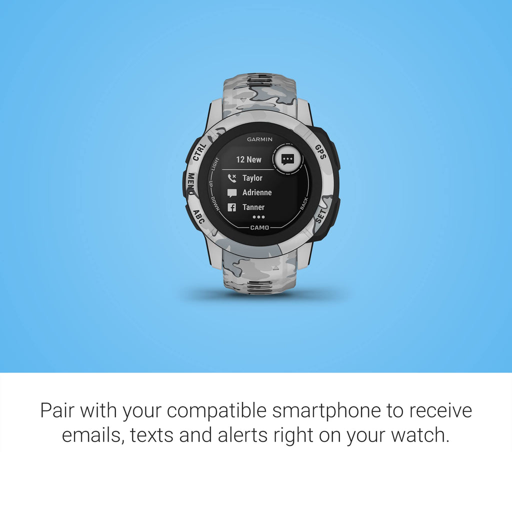 Garmin Instinct 2 Solar, Smaller-Sized Rugged Outdoor Watch with GPS, with Solar Charging Capabilities, Built for All Elements, Multi-GNSS Support