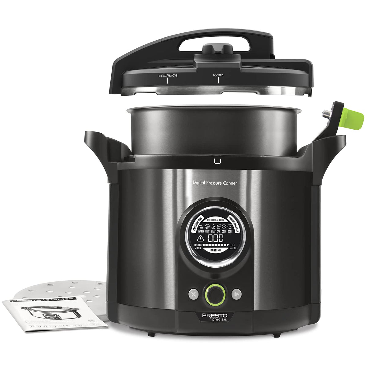 Presto 02152 17-Quart Digital Pressure Canner - Digital Display, Waterbath Capable, 10 Built-In Safety Features, Recipe Book, Stainless Steel