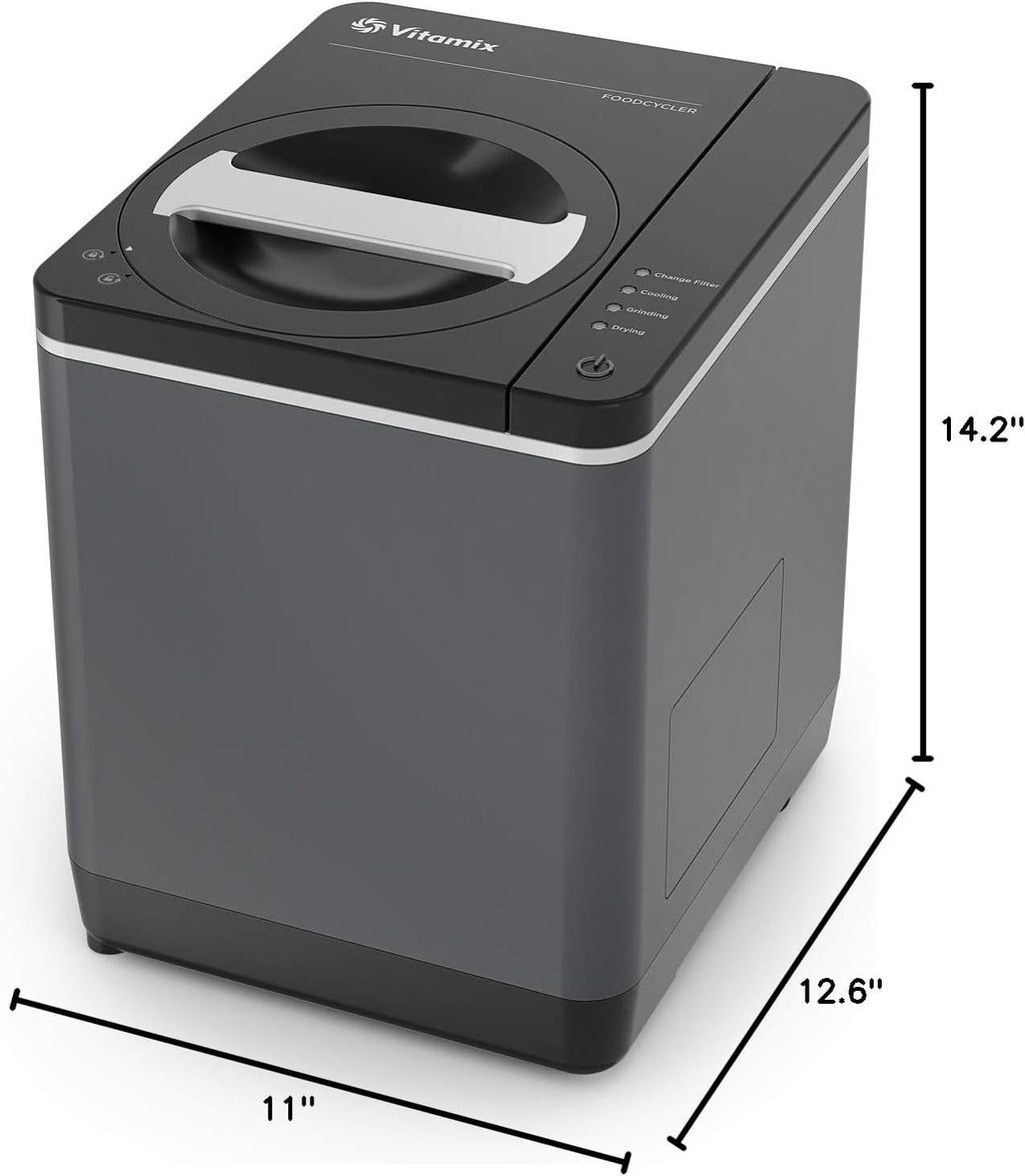 Vitamix FC-50 - Convenient Home Food Processor and Recycler - Kitchen Countertop Compost Bin Alternative - Electric Waste Disposer - Odorless Garbage