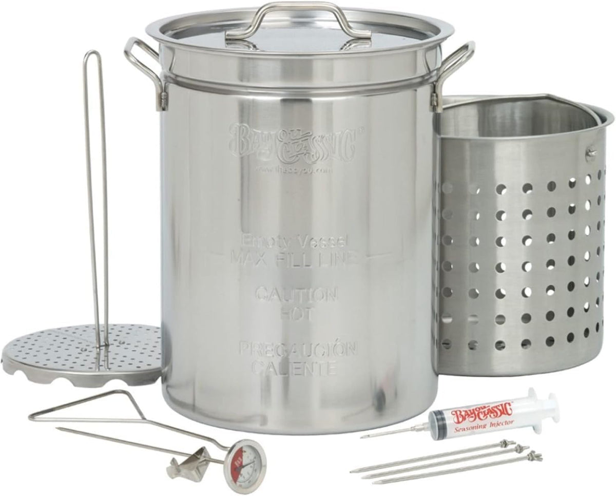 Bayou Classic Stainless Steel Outdoor Turkey Fryer Kit - 32 qt.