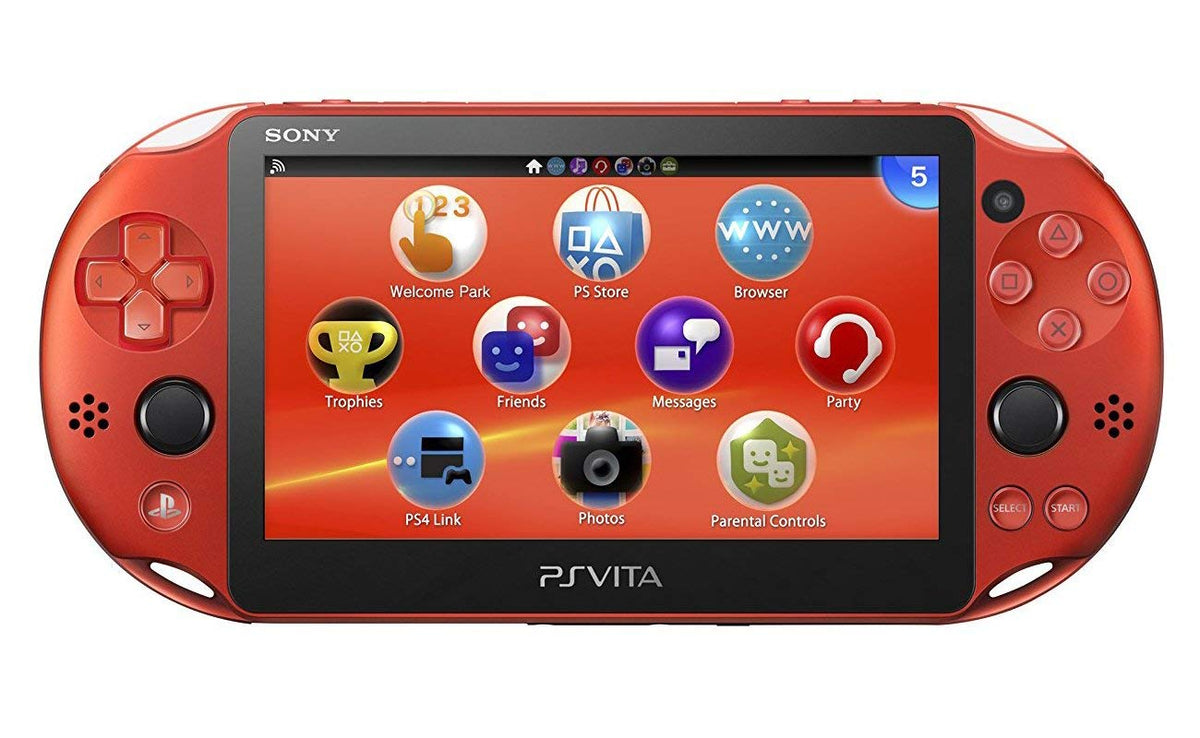 Sony Playstation Vita Wi-Fi 2000 Series with Silicone Joystick Covers and AC Adapter Cable (Piano Black) (Renewed)