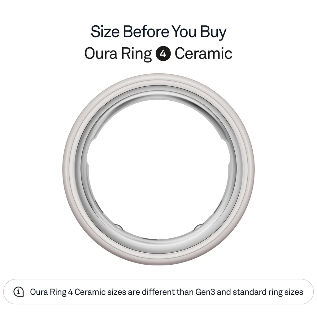 Oura Ring 4 Ceramic - Tide - Size 8 - Size Before You Buy