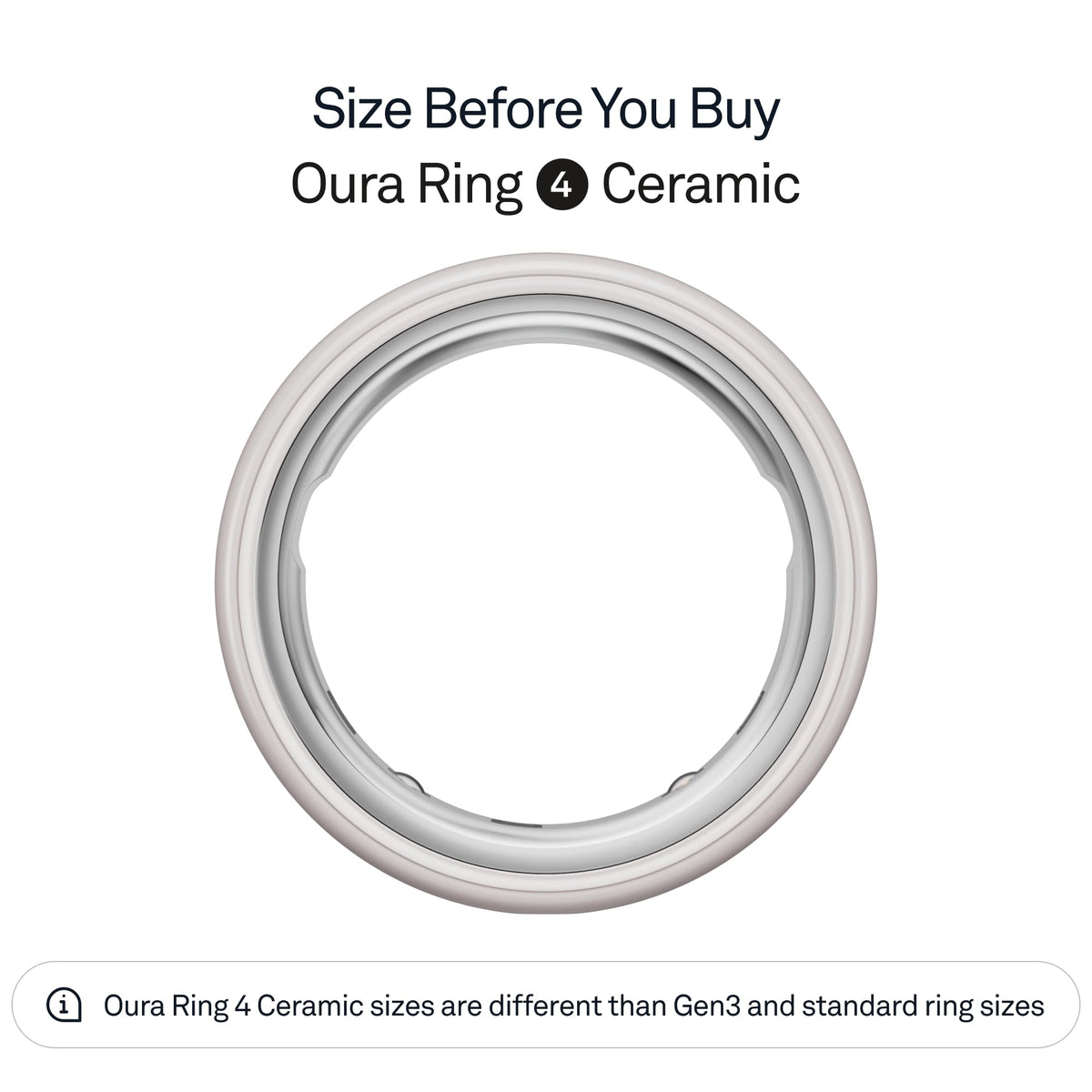 Oura Ring 4 Ceramic - Tide - Size 8 - Size Before You Buy