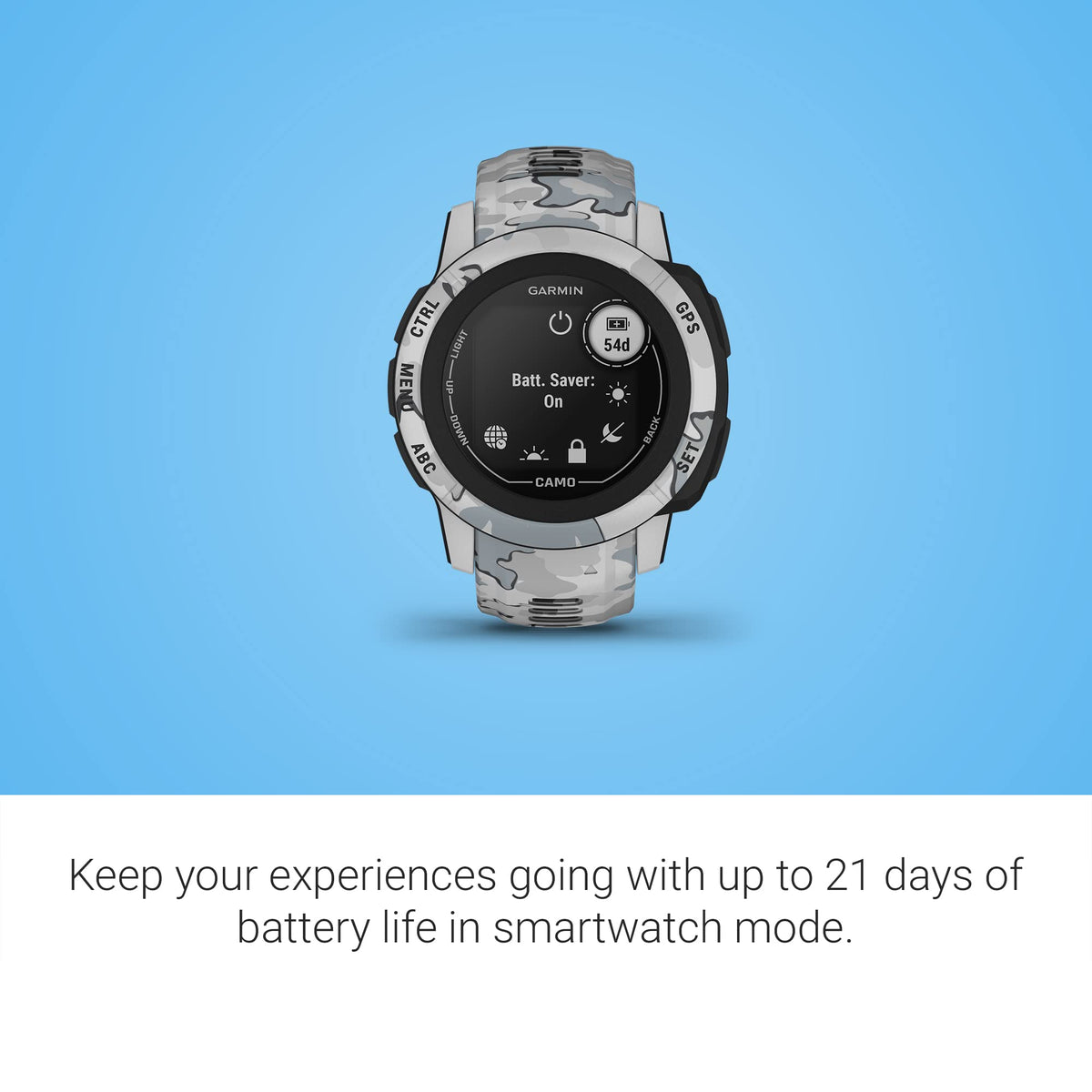 Garmin Instinct 2 Solar, Smaller-Sized Rugged Outdoor Watch with GPS, with Solar Charging Capabilities, Built for All Elements, Multi-GNSS Support