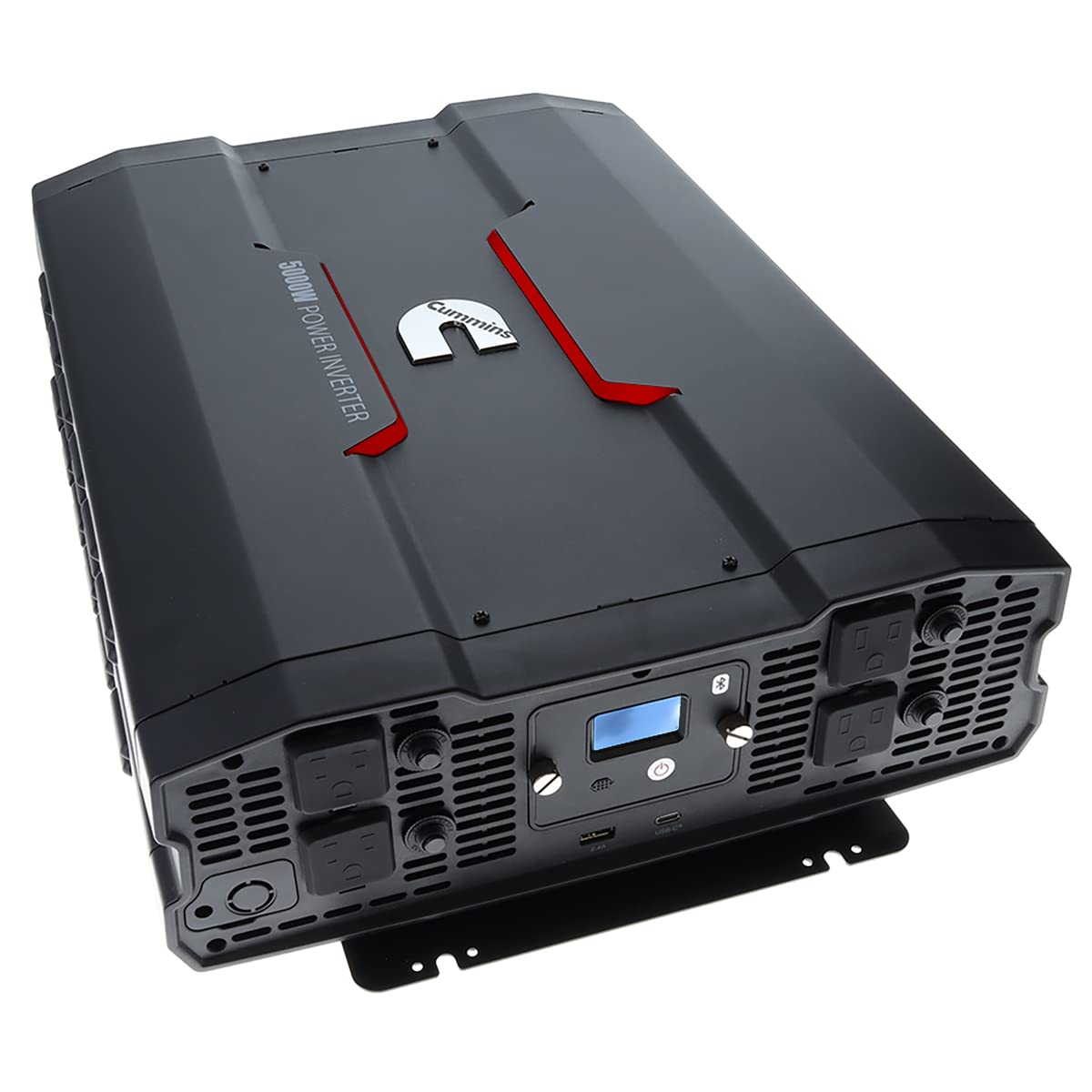 Cummins 5000 Watts Inverter Modified Sine Wave Truck Inverter 12 Volts to 110 Volts Four AC Outlets Two USB Ports (Plus Cable Kit)- CMN5000W