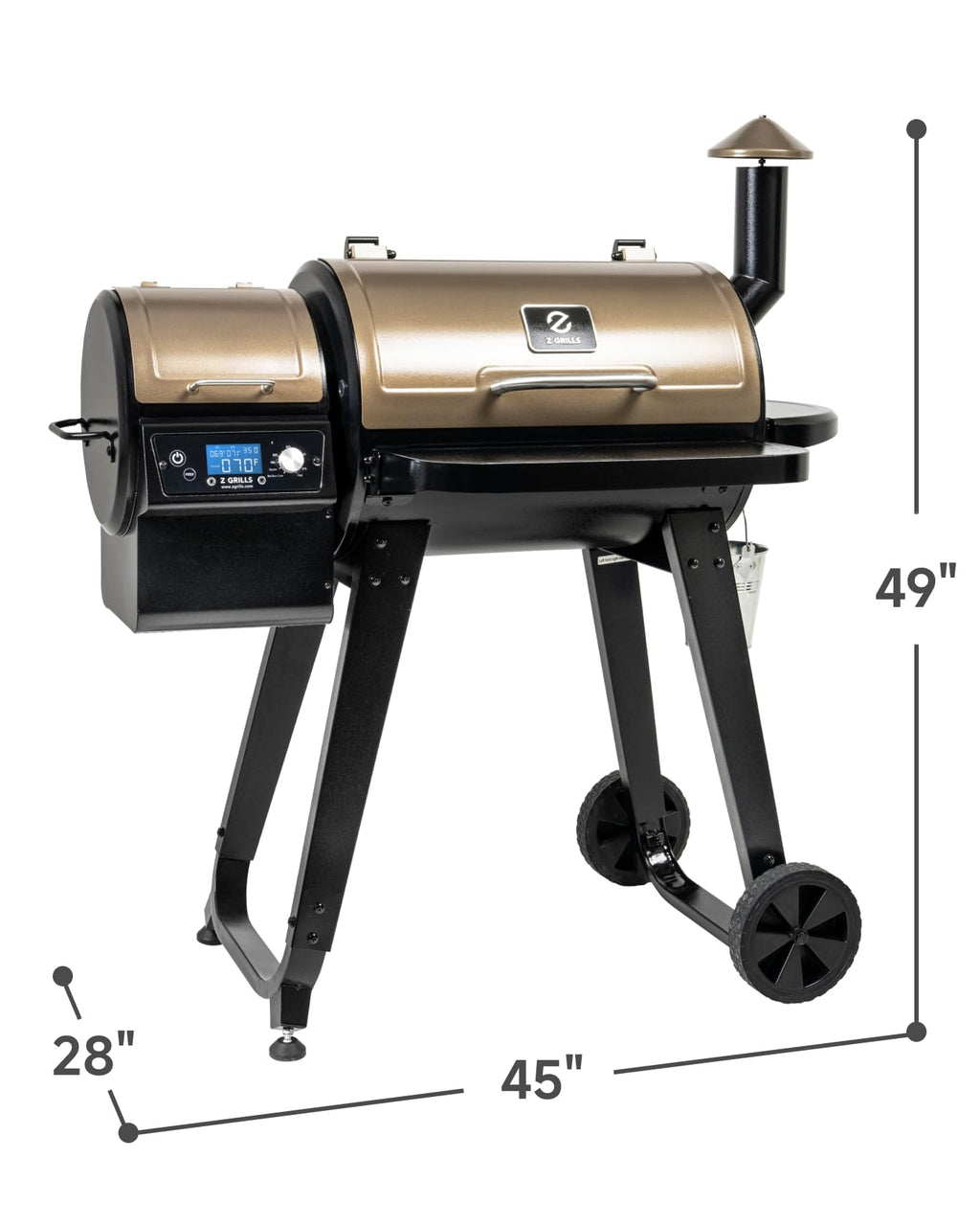 Z GRILLS ZPG-450A2 Wood Pellet Grill & Smoker, PID V3.0 Controller, 459 Sq in Cook Area, Foldable Shelf, Meat Probe, Rain Cover, 8 in 1 BBQ Grill