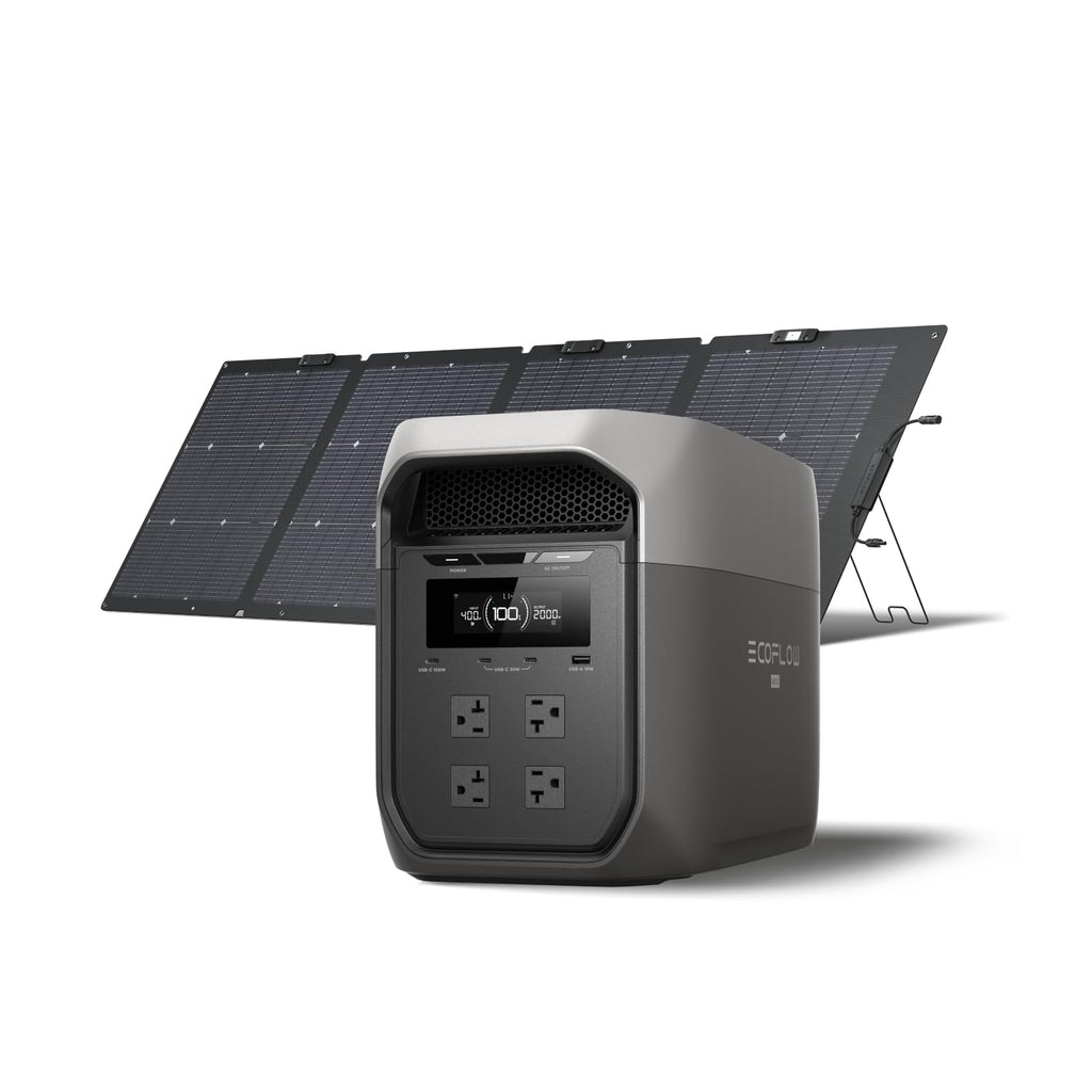 EF ECOFLOW Portable Power Station DELTA 3 Max, 2048Wh LiFePO4 Battery, Solar Generator (Solar Panel Optional), 3400W X-Boost Output, Ultra-Fast 0-80%