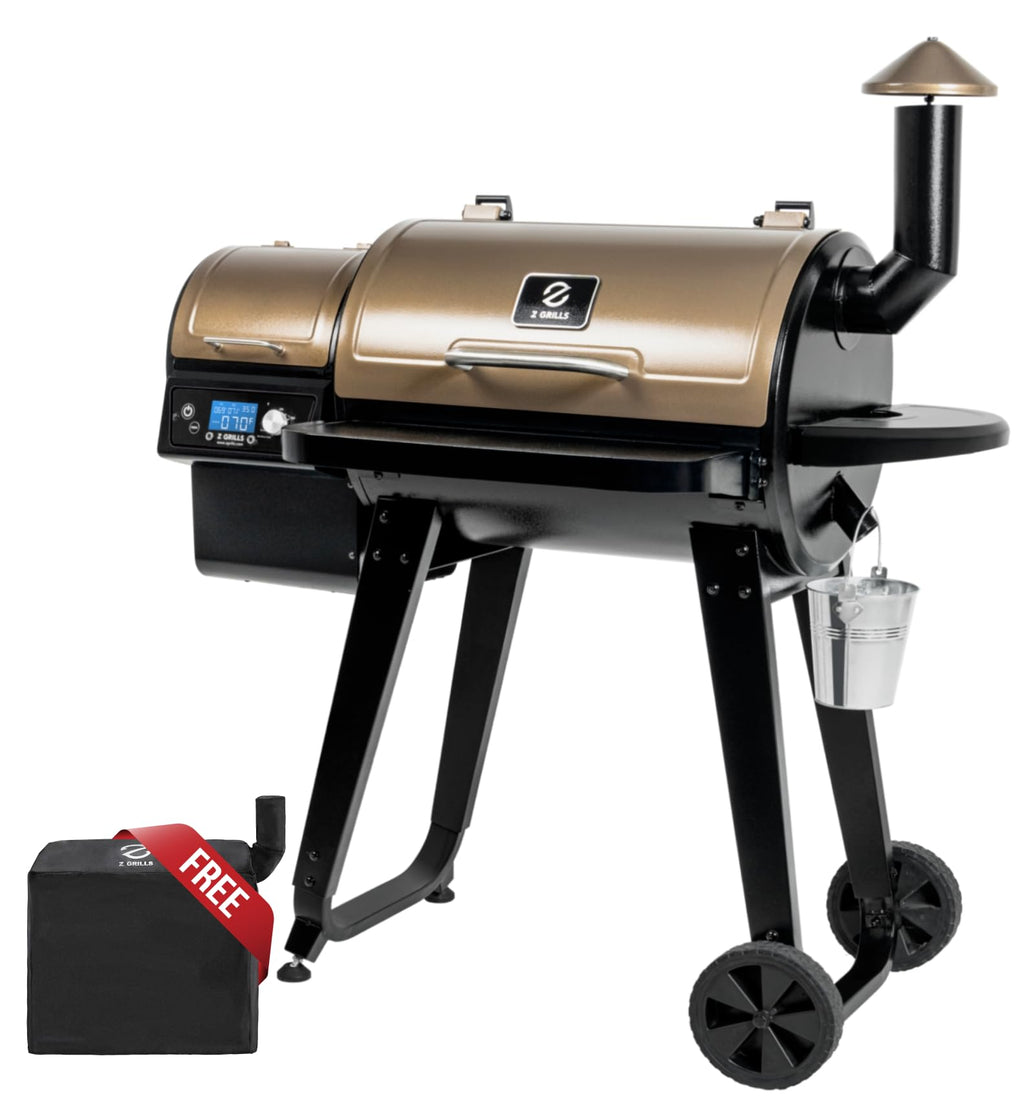 Z GRILLS ZPG-450A2 Wood Pellet Grill & Smoker, PID V3.0 Controller, 459 Sq in Cook Area, Foldable Shelf, Meat Probe, Rain Cover, 8 in 1 BBQ Grill
